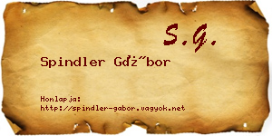 Spindler Gábor névjegykártya